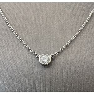 Tiffany & Co. Necklace “17 Elsa Peretti Diamond By The Yard PT250 Solitaire